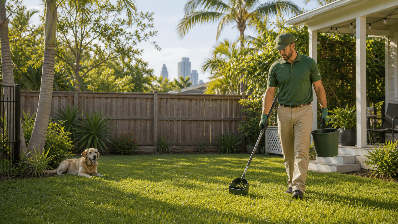 Mastiff Mounds pet waste removal in a clean Tampa yard