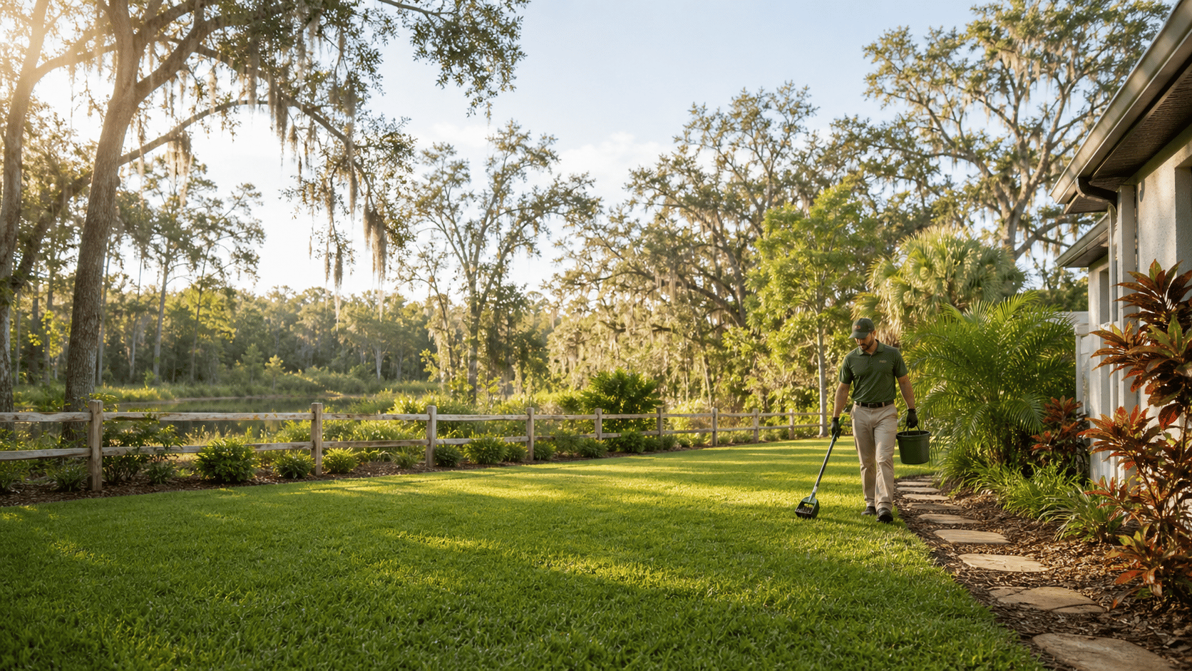 Mastiff Mounds pet waste removal in a clean Lithia yard