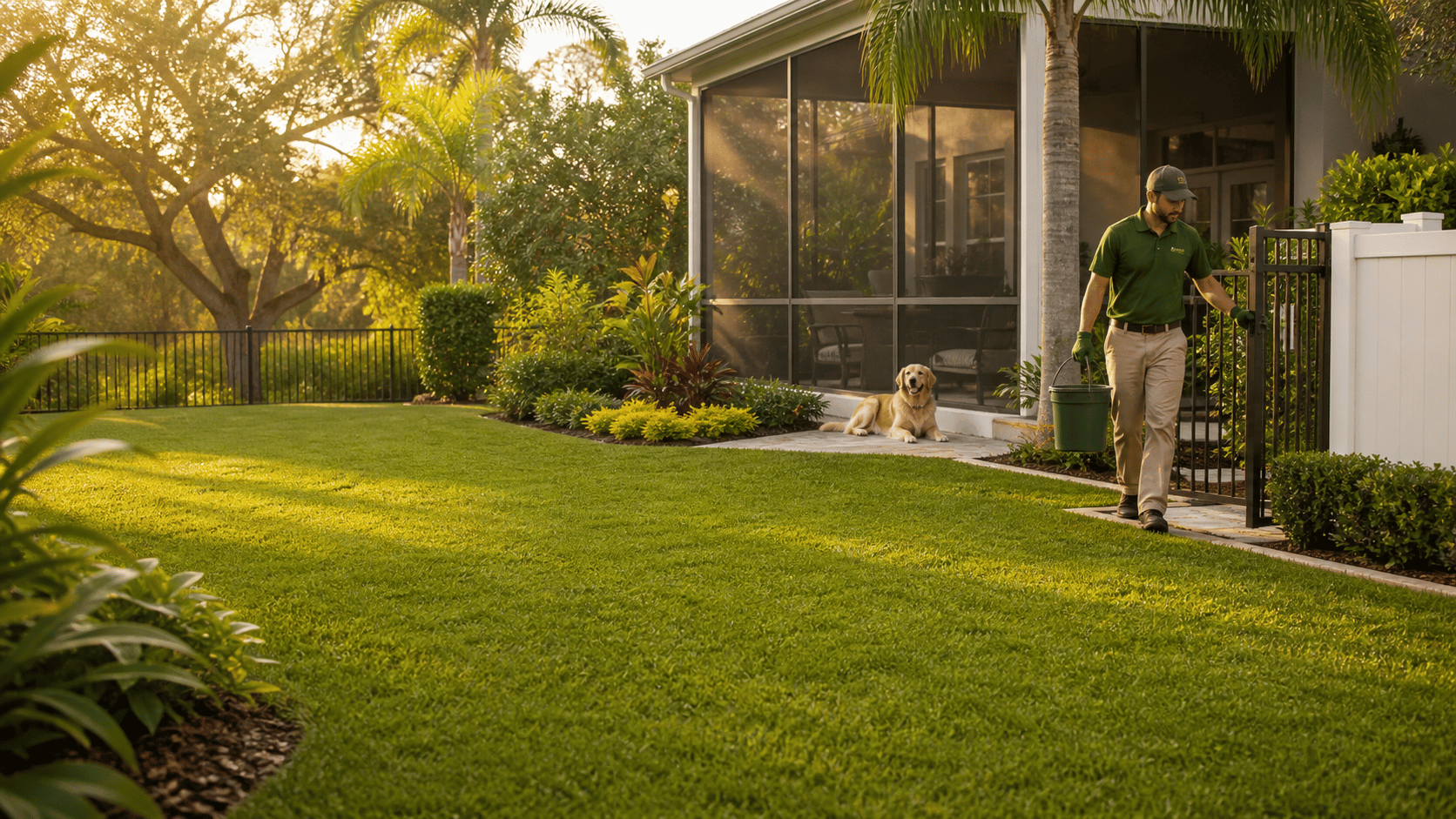 Mastiff Mounds pet waste removal in a clean Fishhawk yard